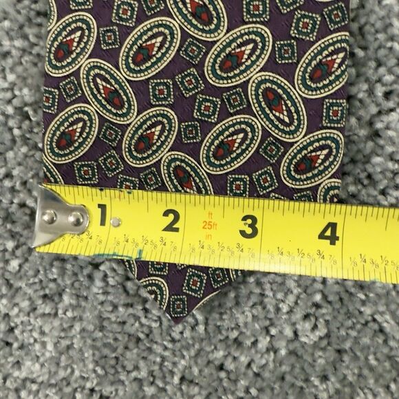 Burberry Burberrys Of London Vintage 100% Silk Men's Neck‎ Tie Paisley 57" x 4" - Picture 8 of 8